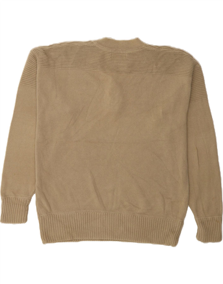 EDDIE BAUER Mens Button Neck Jumper Sweater XL Beige Cotton Vintage Eddie Bauer and Second-Hand Eddie Bauer from Messina Hembry 