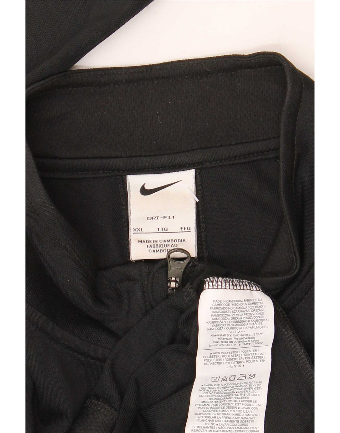 Giacca da tuta Nike Dri Fit da uomo 2XL nera in poliestere
