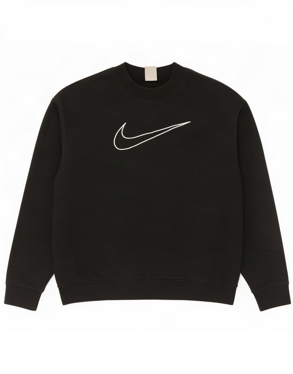 Felpa oversize con grafica Nike Dri Fit da donna UK 6 XS Nera