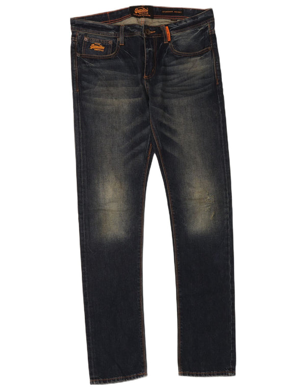 Jeans skinny da uomo con vestibilità standard invecchiata Superdry W32 L32 cotone blu