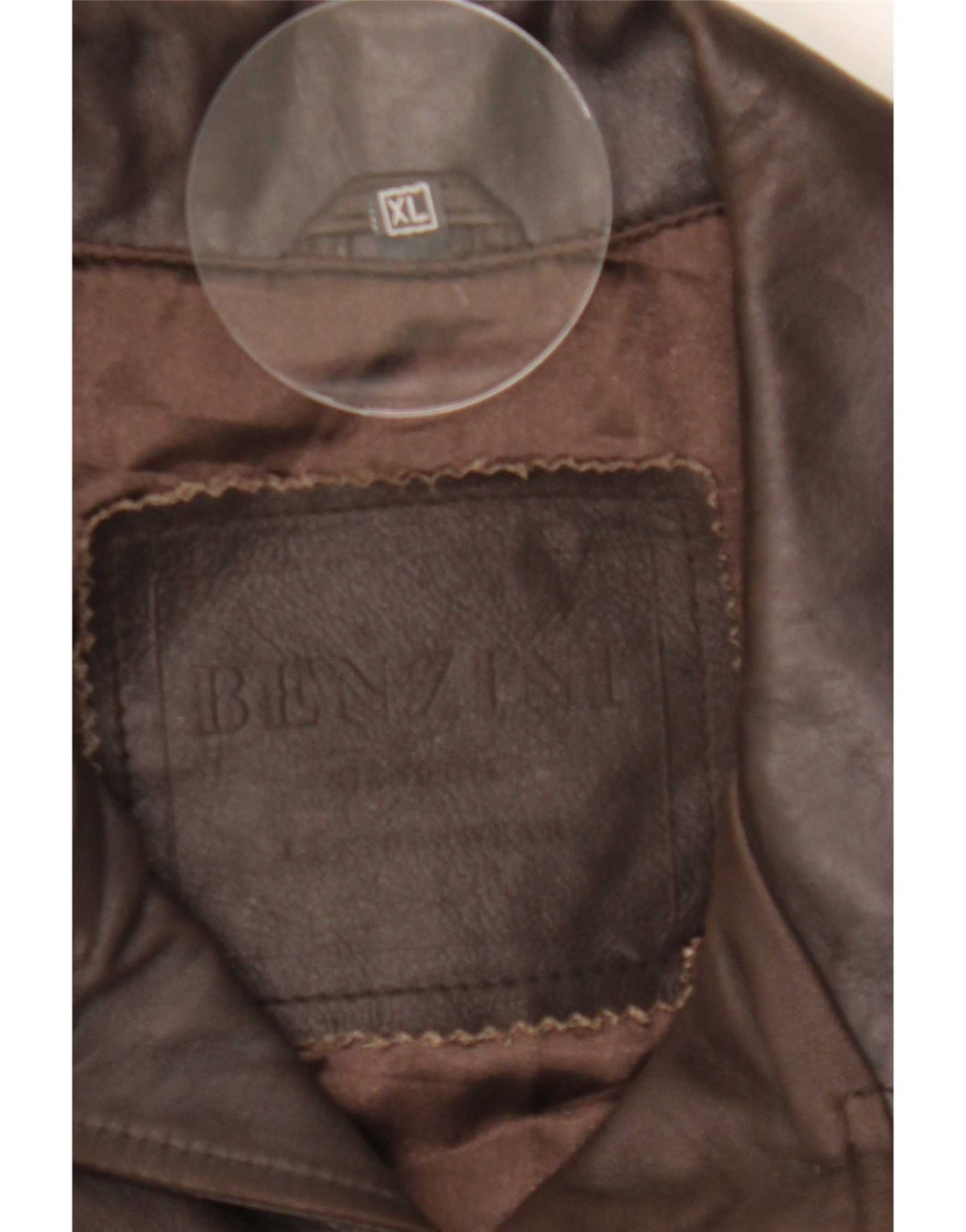 Giacca in pelle vintage da uomo UK 42 XL Marrone