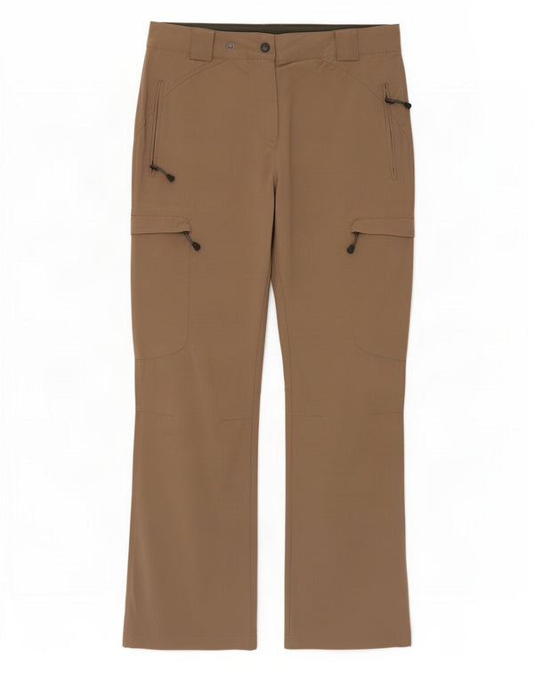 Pantaloni cargo a vita alta da donna Rohan UK 12 Medium W32 L32 Marrone Poliammide