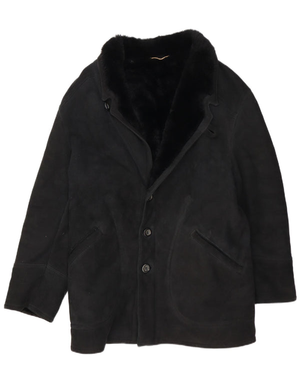 Cappotto da uomo in shearling VINTAGE IT 48 Shearling medio nero