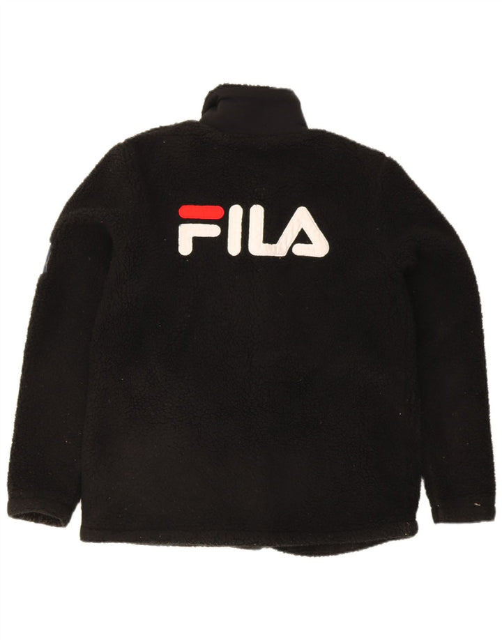 Giacca in pile grafica da donna Fila UK 10 piccola poliestere nero