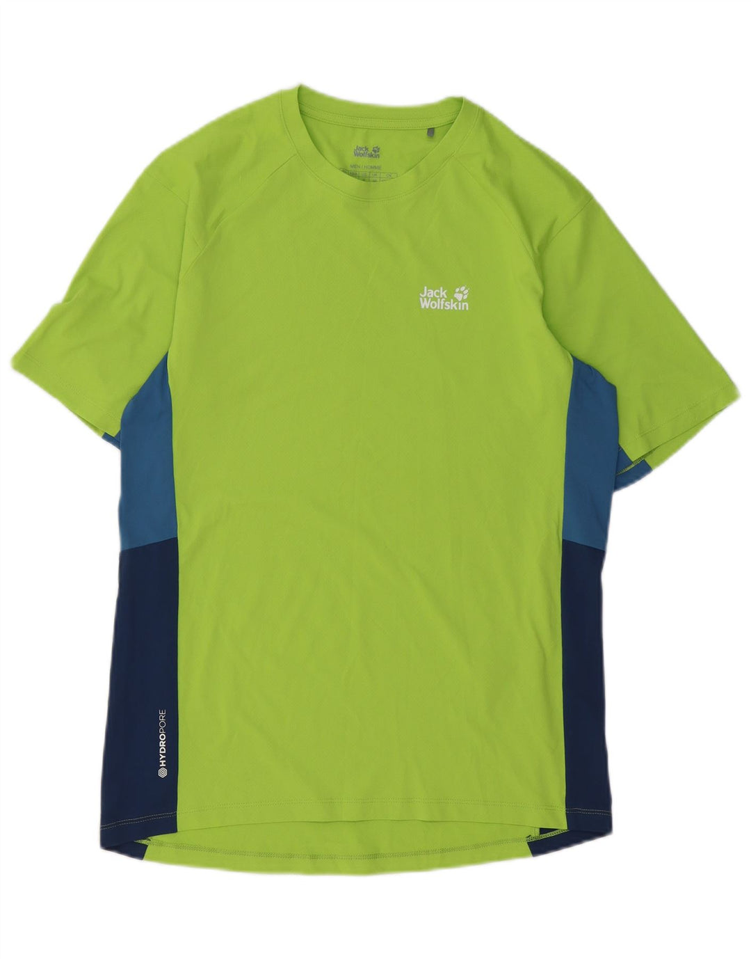 T-shirt da uomo Jack Wolfskin Top piccolo poliestere color block verde