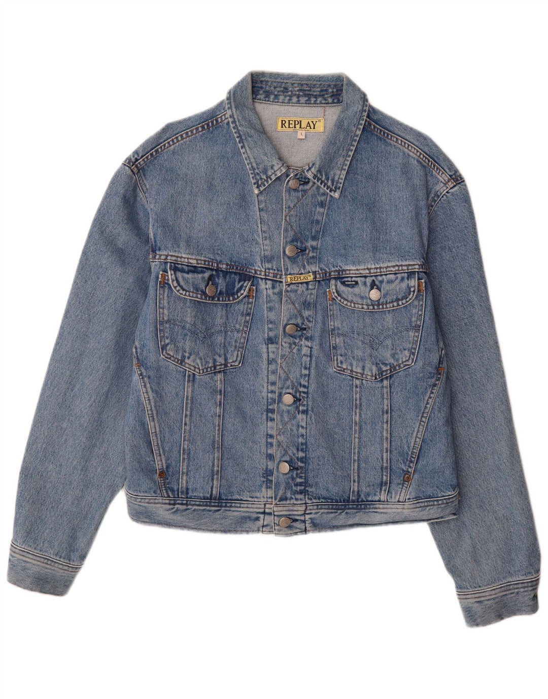 Giacca in denim da uomo Replay UK 40 grande cotone blu
