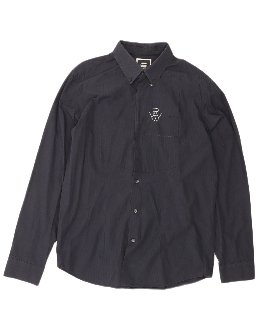 Camicia da uomo G-STAR grande in cotone blu navy