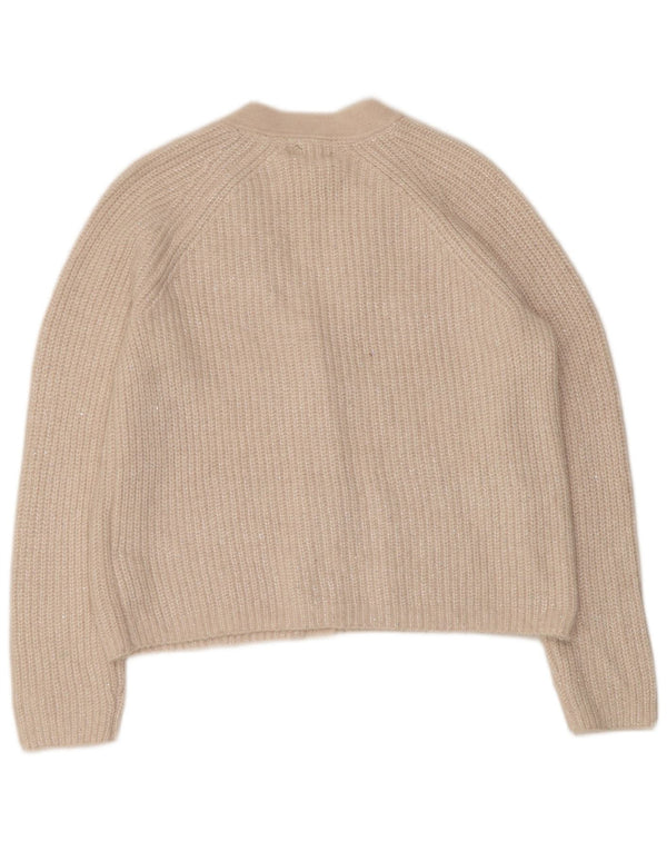 Maglione cardigan da donna Fat Face UK 12 Poliestere bianco medio