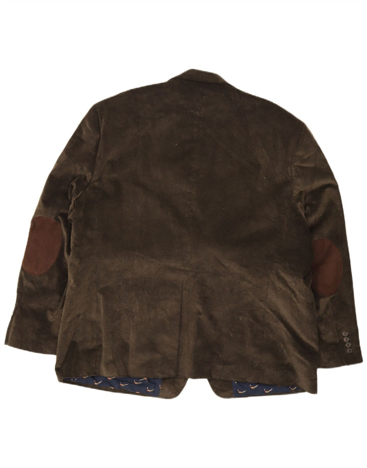 Giacca blazer da uomo in velluto a coste a 2 bottoni Chaps IT 52 XL cotone kaki