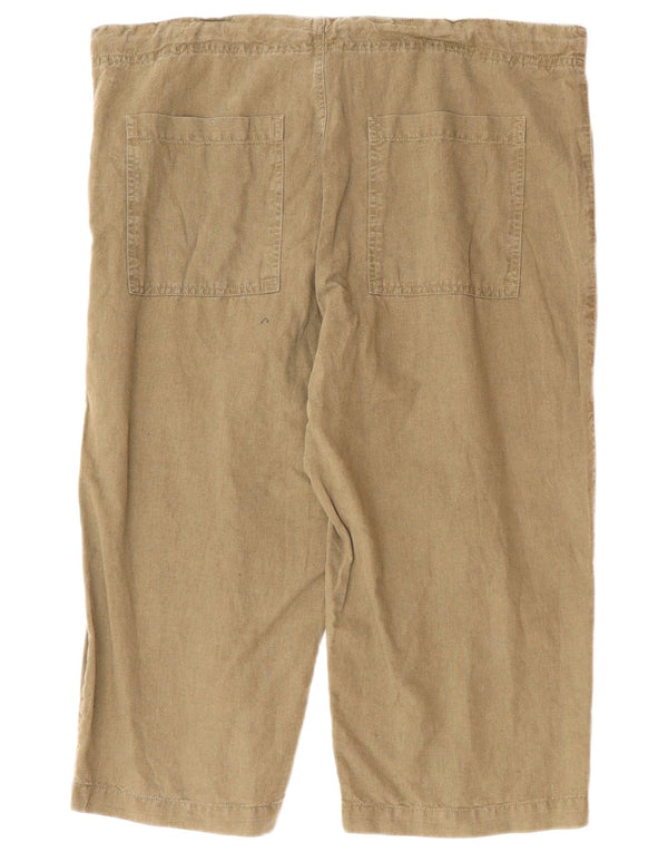Pantaloni Capri dritti da uomo BENETTON W38 L19 cotone kaki