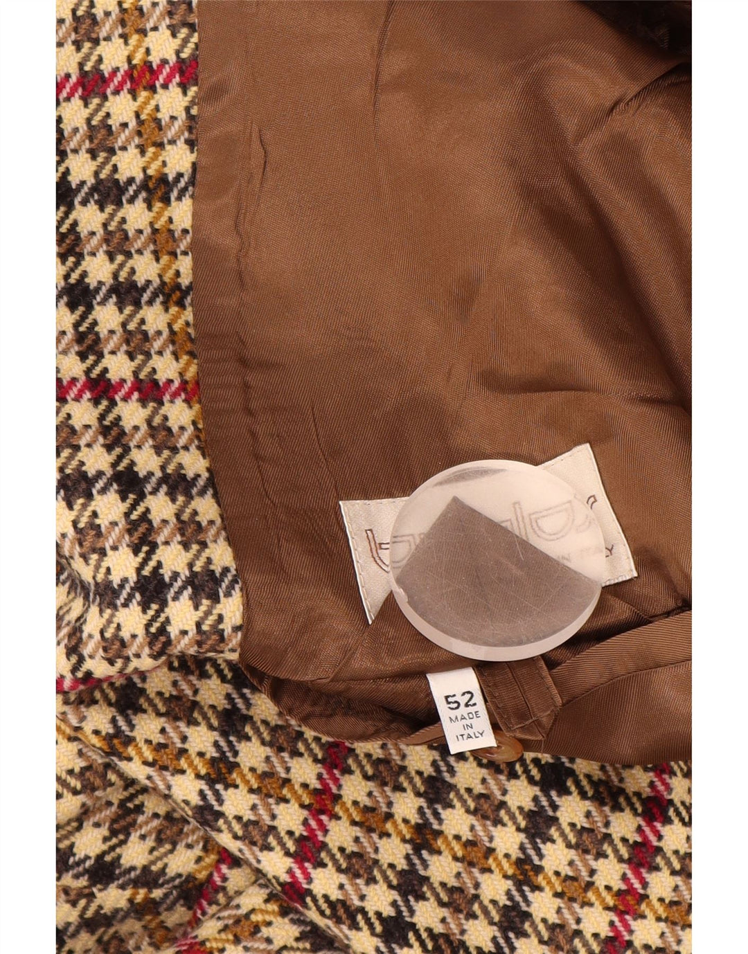 BYBLOS Giacca blazer da uomo a 2 bottoni IT 52 XL Lana pied de poule beige