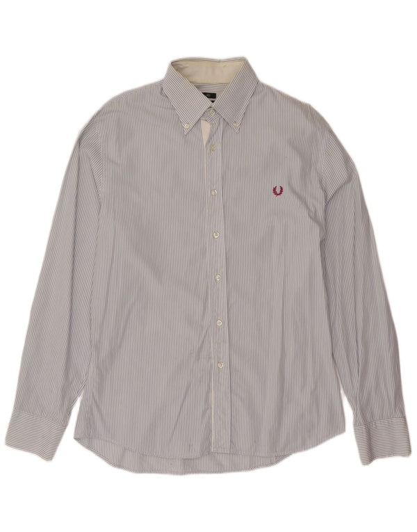 FRED PERRY Camicia da uomo slim fit XL blu gessato
