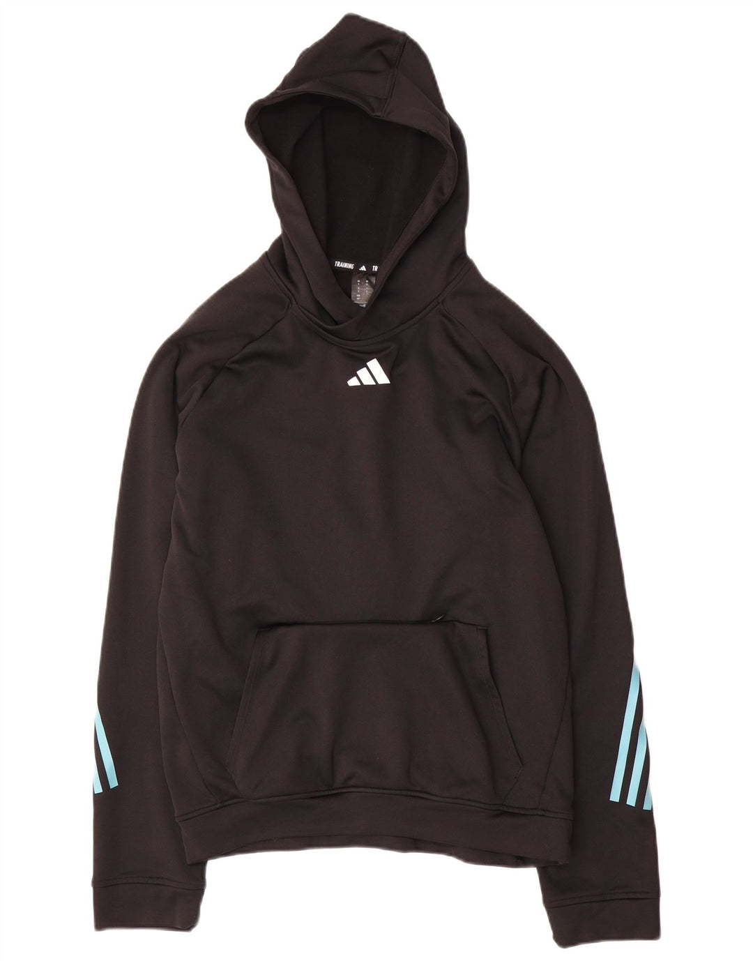 Felpa con cappuccio Adidas Aeroready da uomo piccola in poliestere nero