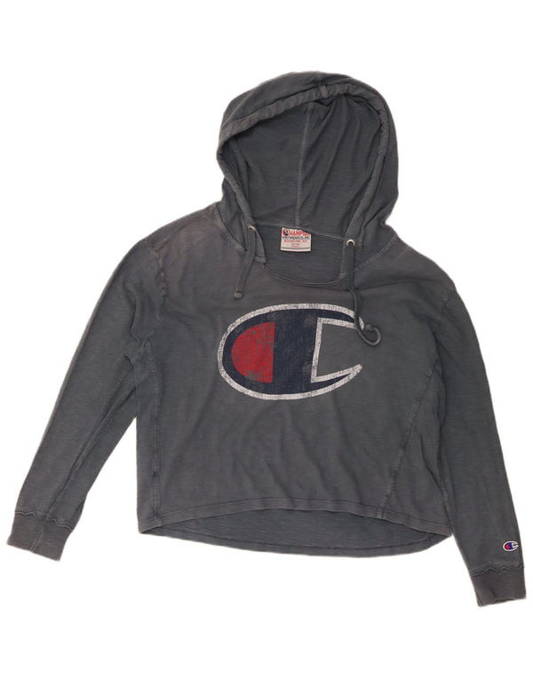 Top da donna con grafica Champion Heritage, manica lunga, UK 10, piccolo, grigio