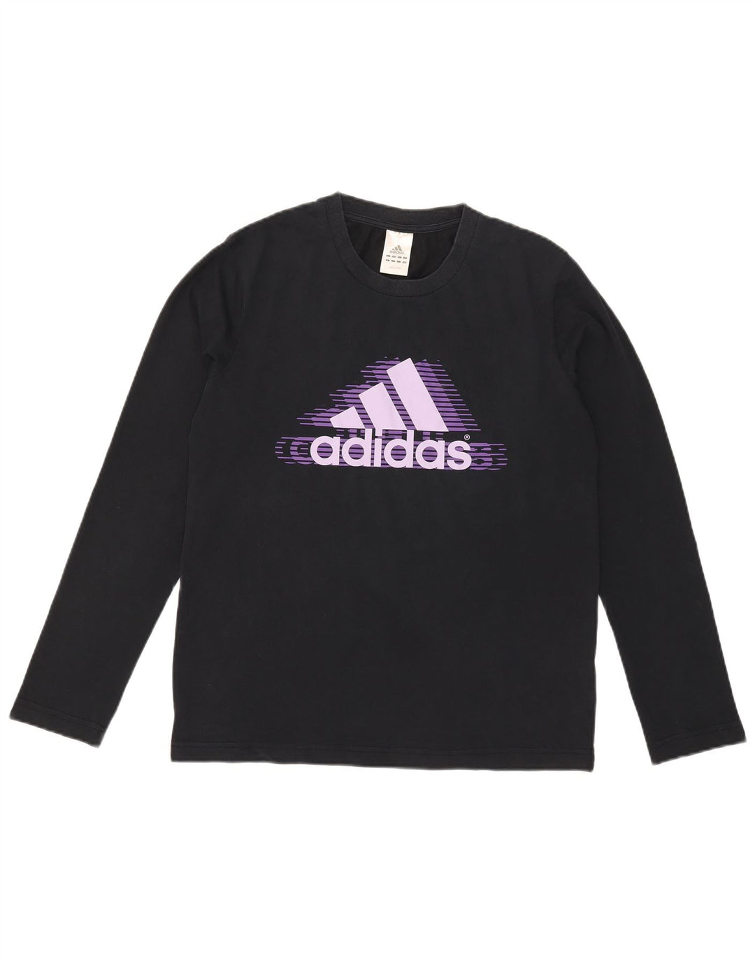 Adidas Uomo Graphic Top Manica Lunga Medio Blu Navy