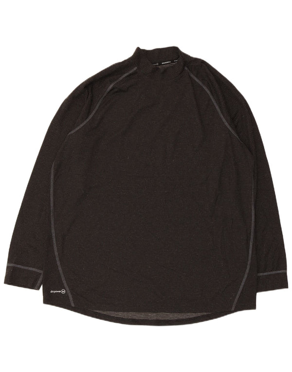 Maglia da uomo a maniche lunghe Russell Athletic XL poliestere gessato nero