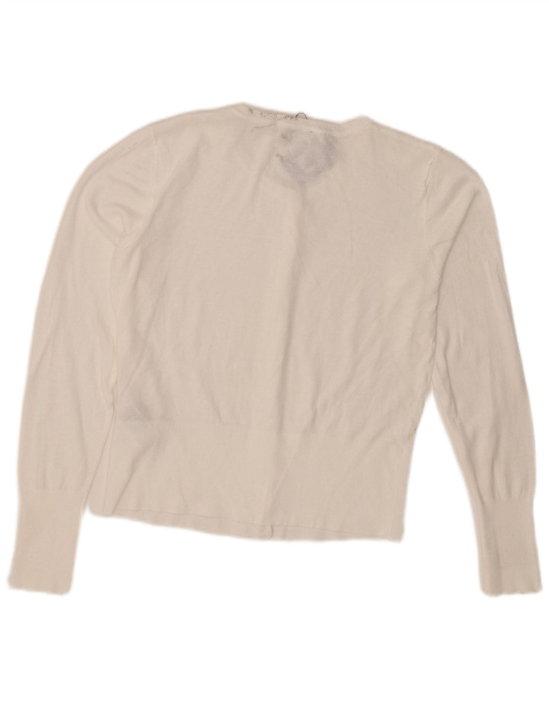 Maglione Bolero corto da donna Oasis UK 12 cotone bianco medio
