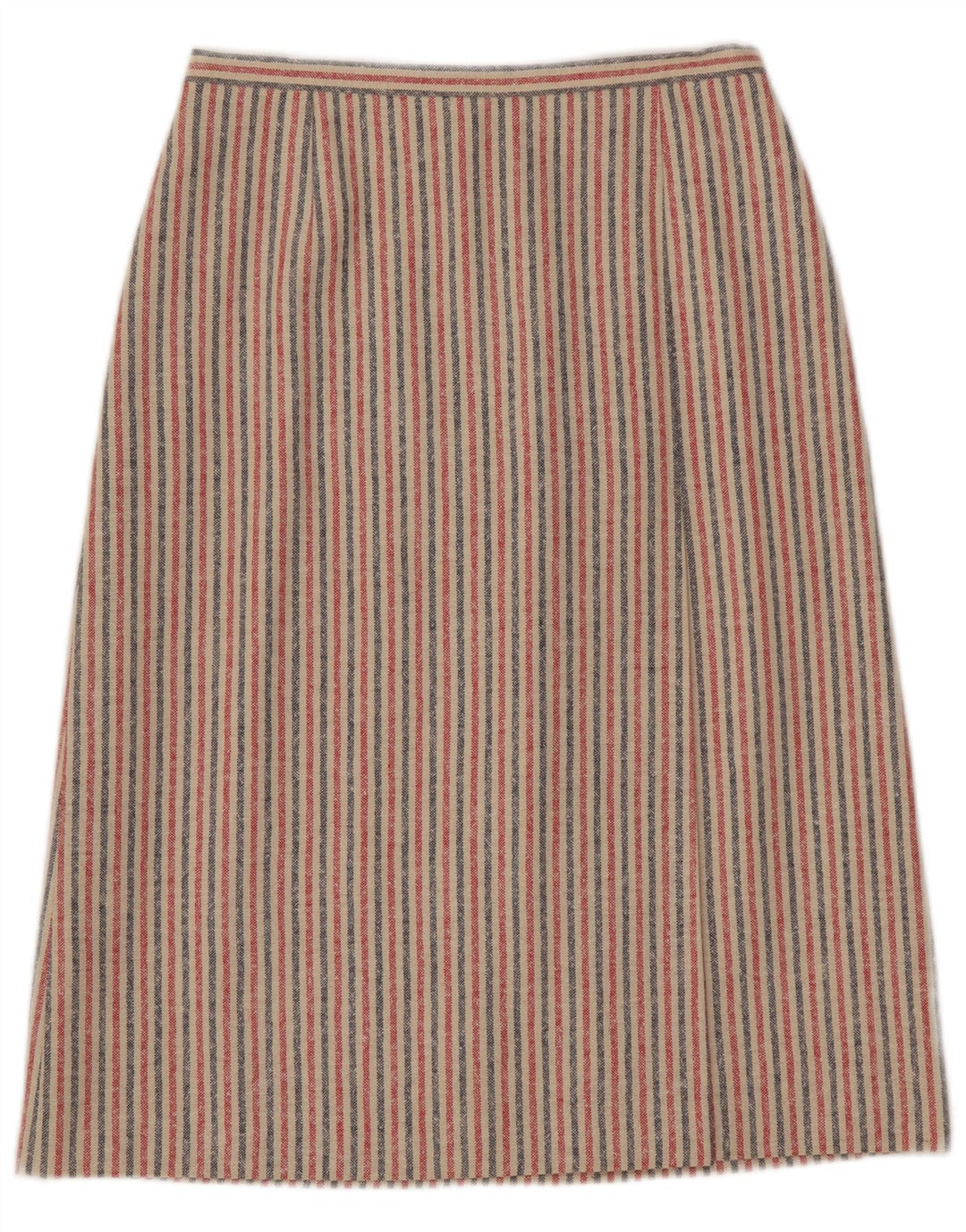 Gonna longuette da donna vintage W27 piccola a righe multicolore