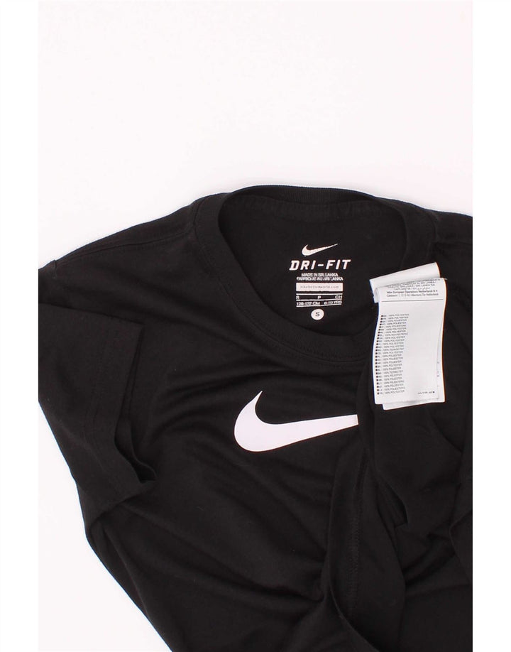 T-shirt grafica Nike da bambino Dri Fit Graphic 8-9 anni piccola in poliestere nero