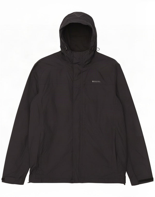 Giacca impermeabile con cappuccio da uomo Mountain Warehouse UK 38 Medium Black Nylon