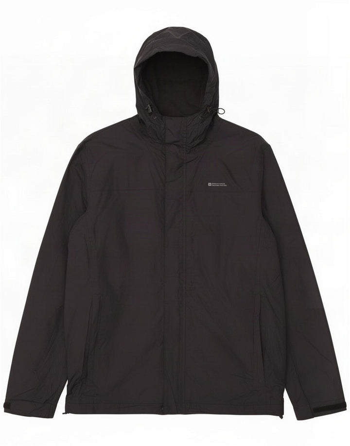 Giacca impermeabile con cappuccio da uomo Mountain Warehouse UK 38 Medium Black Nylon