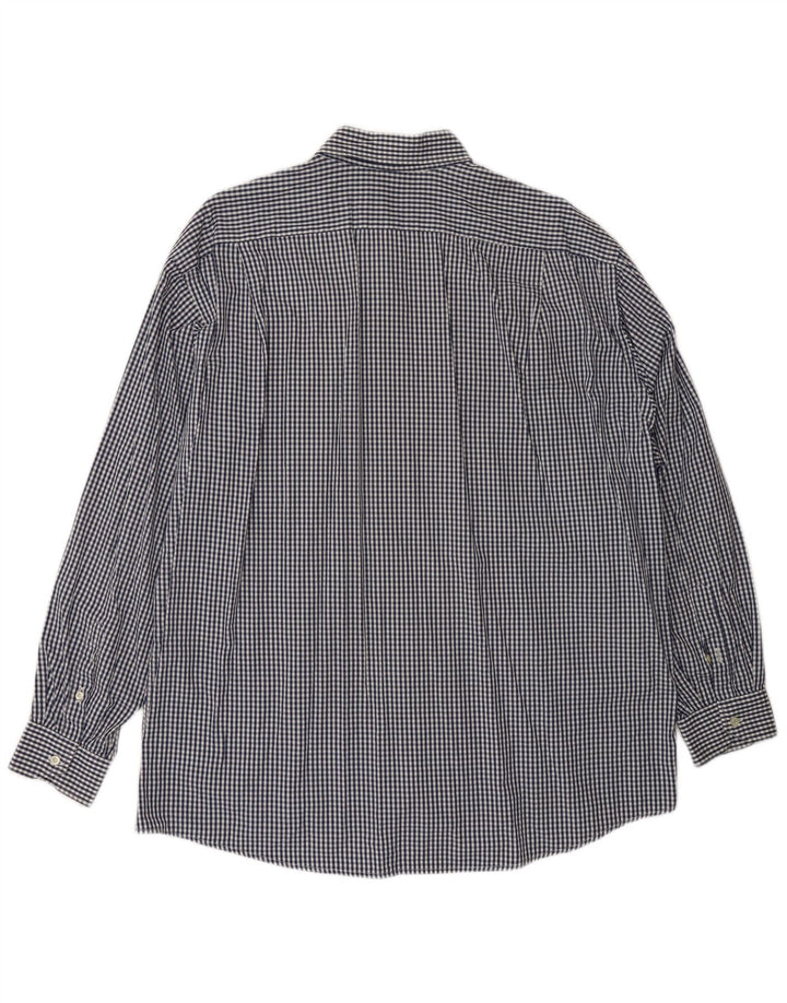 Camicia da uomo LACOSTE taglia 44 XL a quadretti blu navy