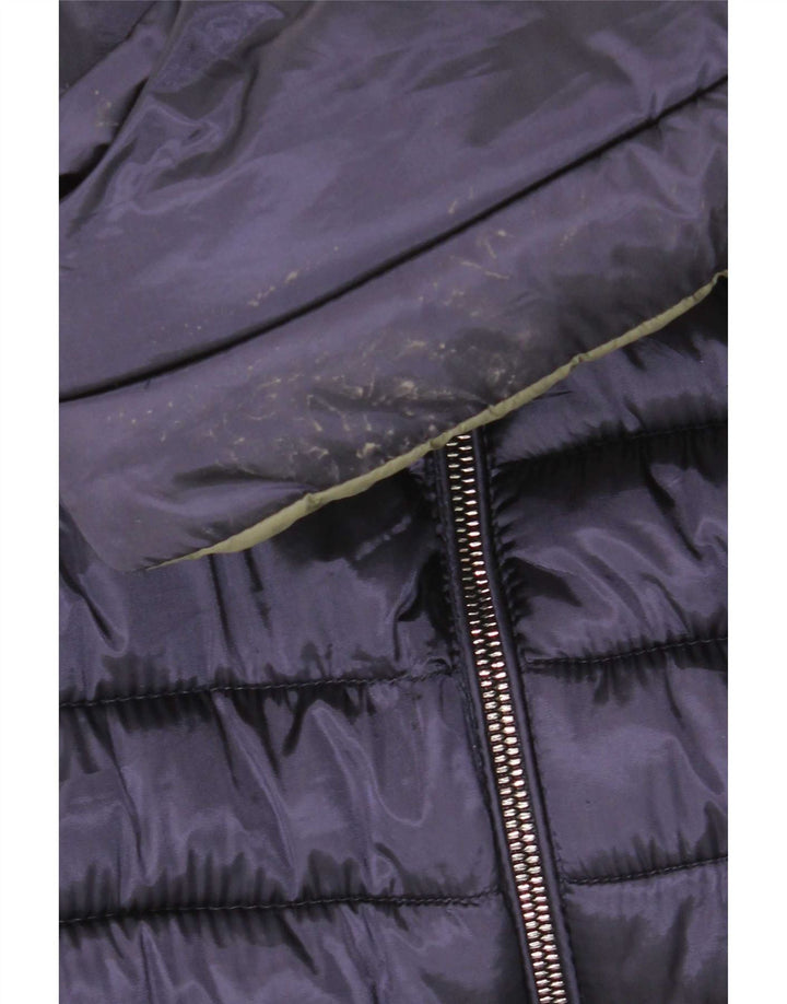 Cappotto imbottito reversibile con cappuccio da donna Colmar UK 12 medio in nylon blu navy