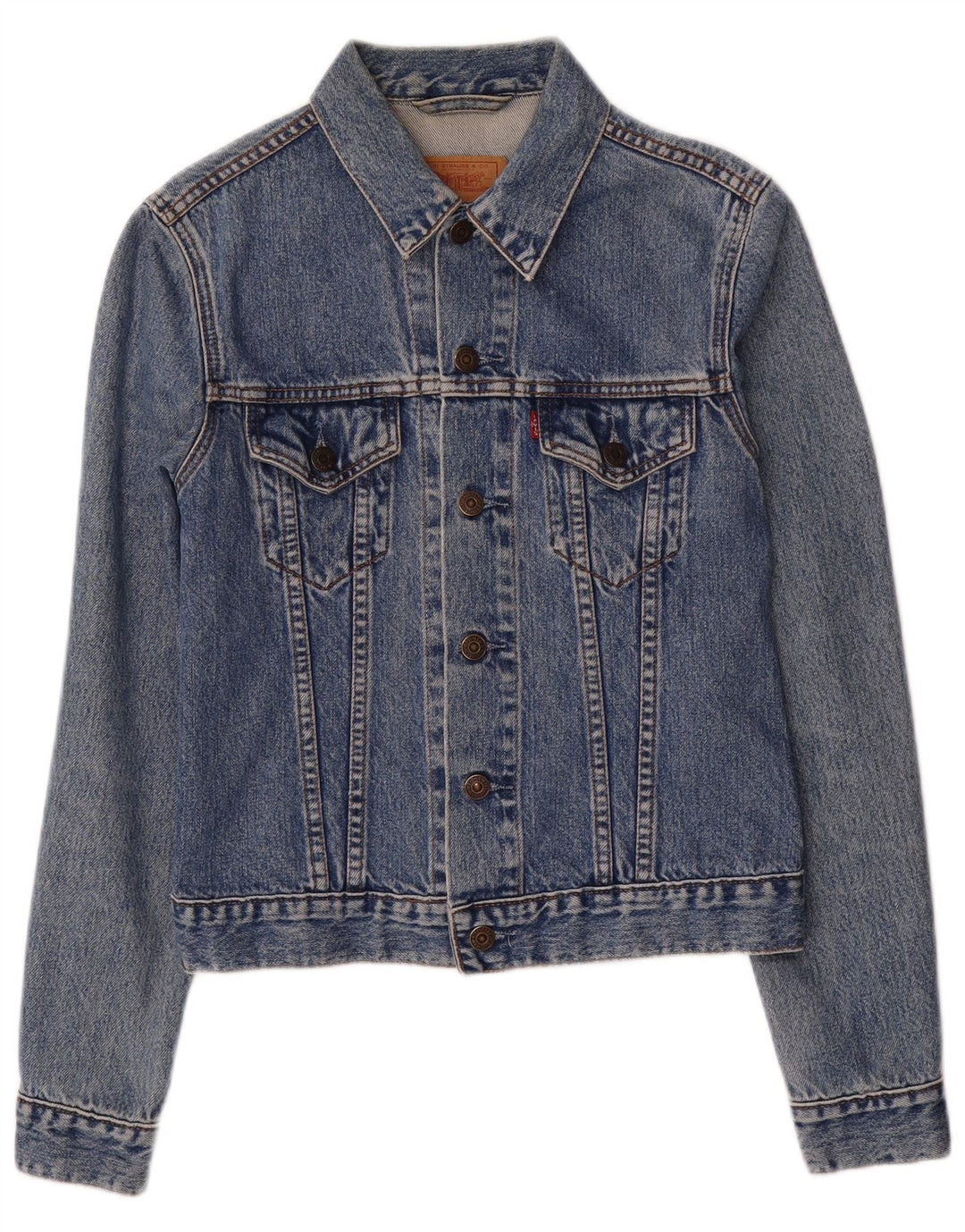 Giacca di jeans per bambina LEVI'S 10-11 anni in cotone blu medio