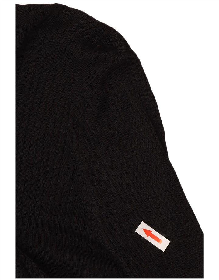Maglione cardigan da donna Zara UK 14 grande viscosa nera