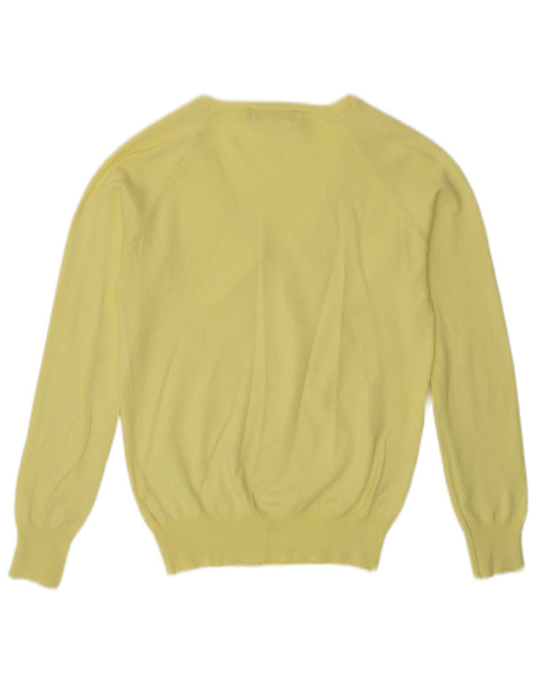 Maglione con scollo a V da donna Zara UK 14 grande giallo