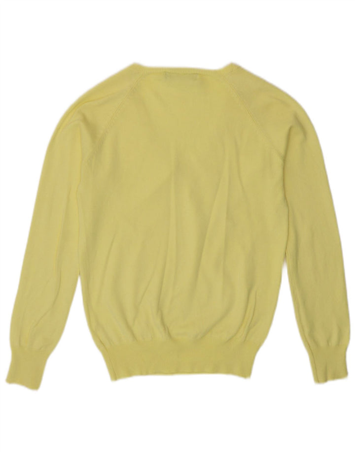 Maglione con scollo a V da donna Zara UK 14 grande giallo