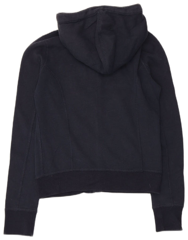 Maglione con cappuccio e zip da donna Abercrombie & Fitch UK 12 Cotone medio blu navy