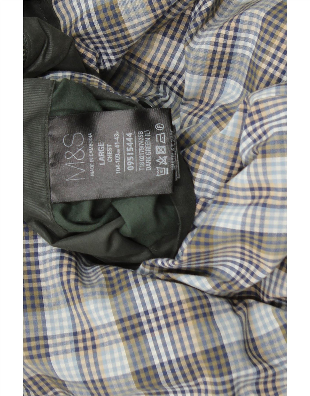 MARKS & SPENCER Mens Bomber Jacket UK 40 Large Green Polyester Vintage Marks & Spencer and Second-Hand Marks & Spencer from Messina Hembry 