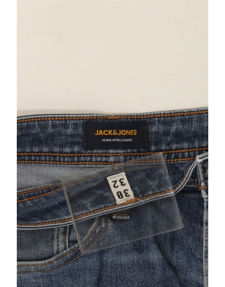 Jeans dritti da uomo Jack & Jones W30 L32 cotone blu