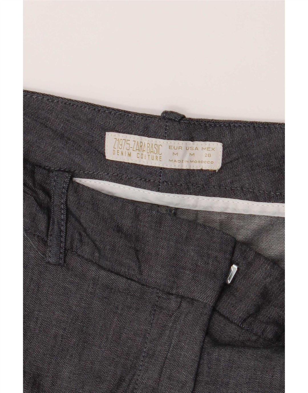 Pantaloncini chino da donna Zara medi W28 in cotone grigio
