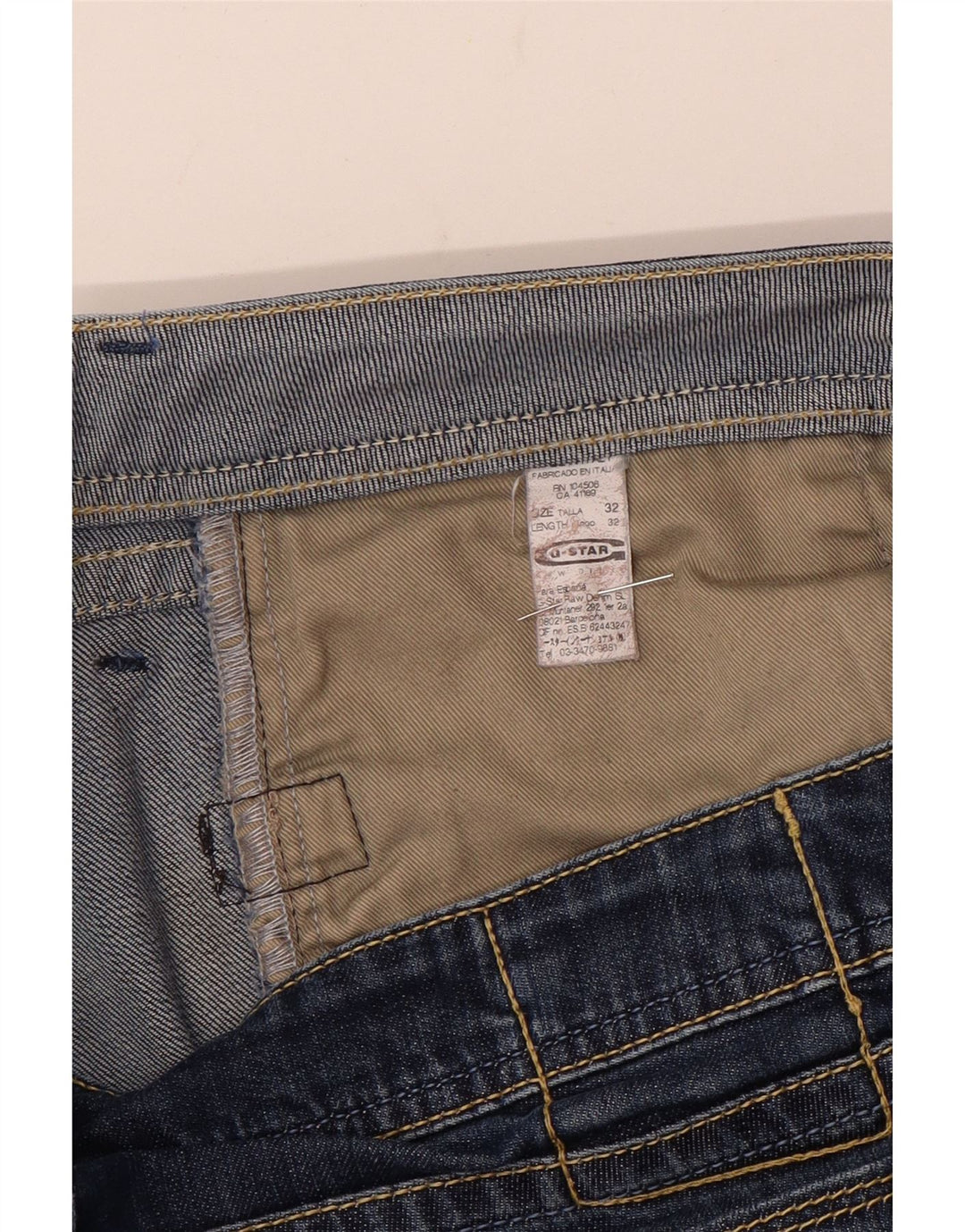 Jeans dritti da uomo G-Star W32 L32 cotone blu