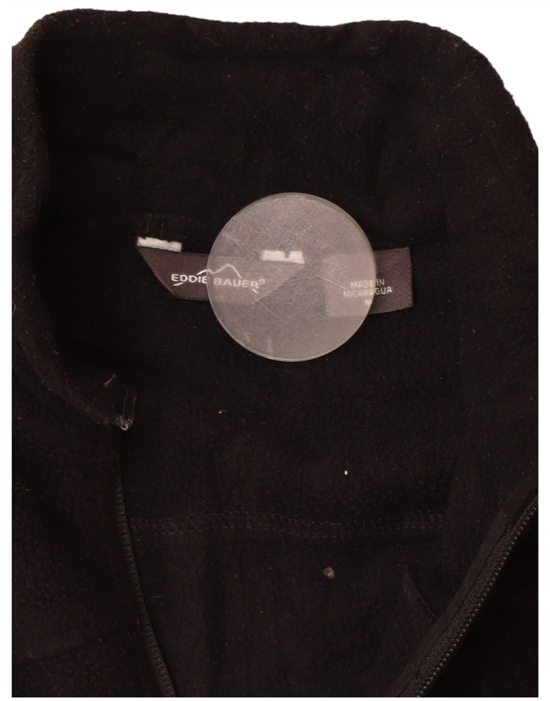 Giacca in pile da donna Eddie Bauer UK 12 poliestere nero medio