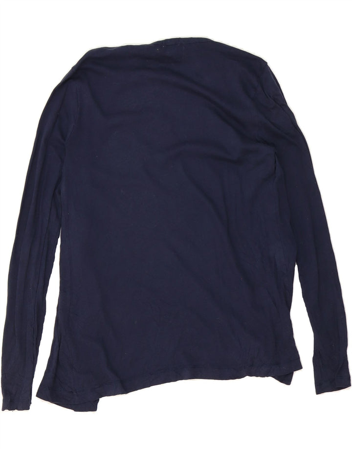 J. CREW Womens Open Cardigan Sweater UK 10 Small Navy Blue Cotton Vintage J. Crew and Second-Hand J. Crew from Messina Hembry 