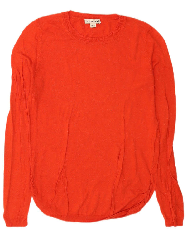 Maglione da donna con scollo a barca vestibilità regolare Whistles UK 10 piccolo arancione
