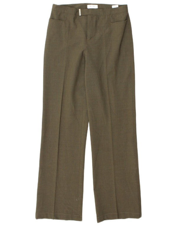 MOSCHINO Womens Straight Suit Trousers UK 14 Medium W28 L31 Khaki