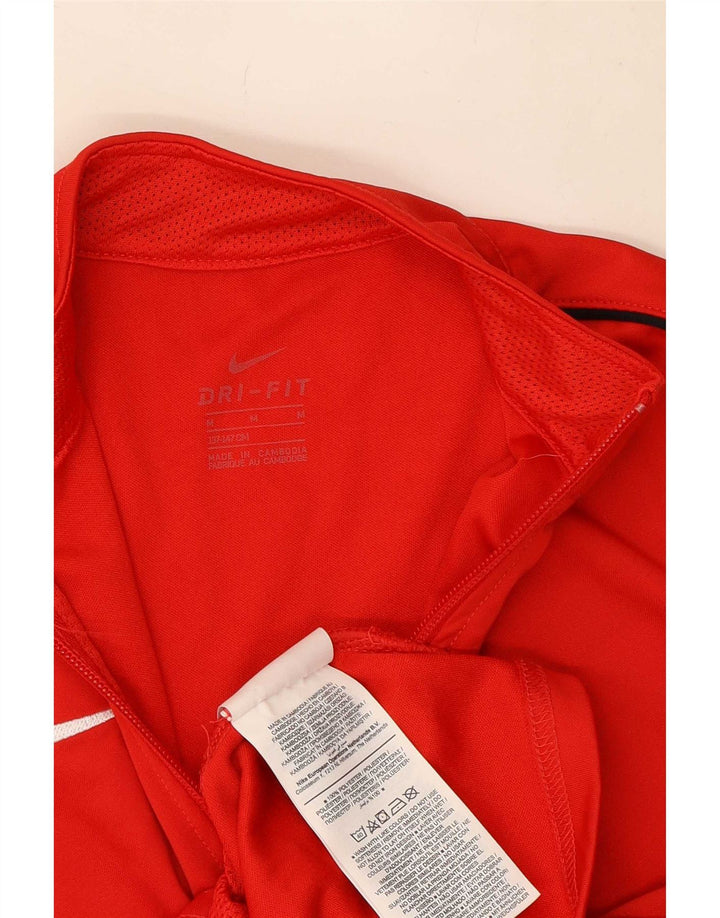 Giacca superiore della tuta Nike da ragazzo Dri Fit 10-11 anni poliestere rosso medio