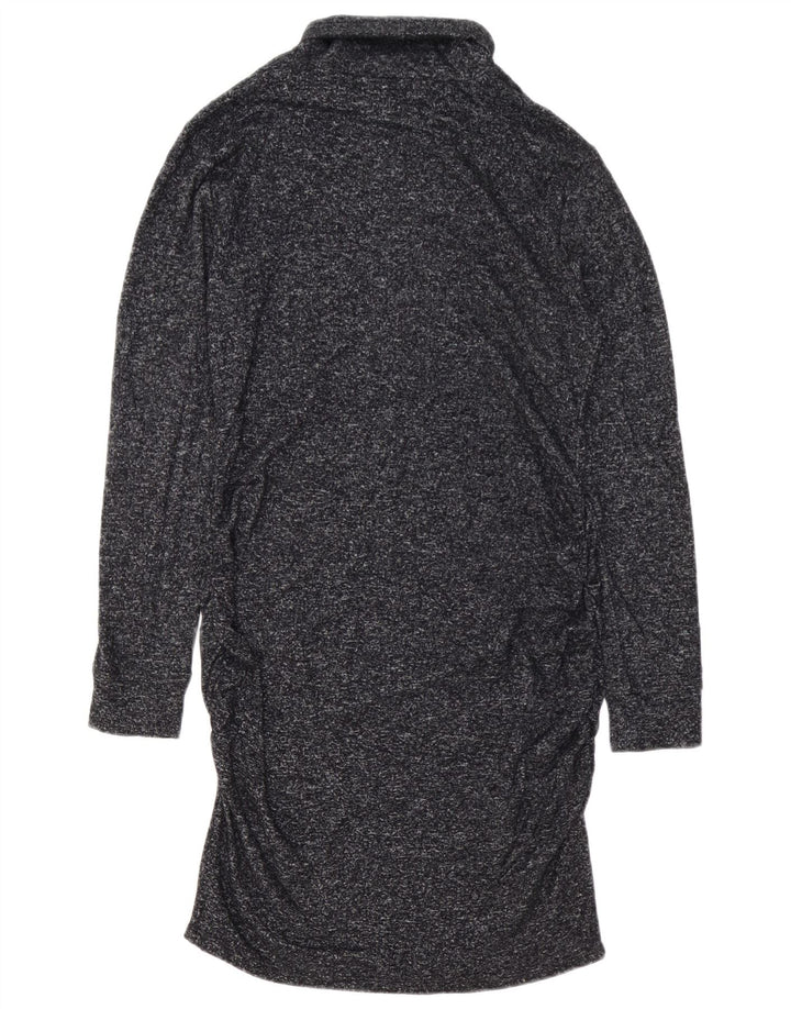 Abito maglione da donna Athleta con collo alto UK 14 Rayon screziato blu navy medio