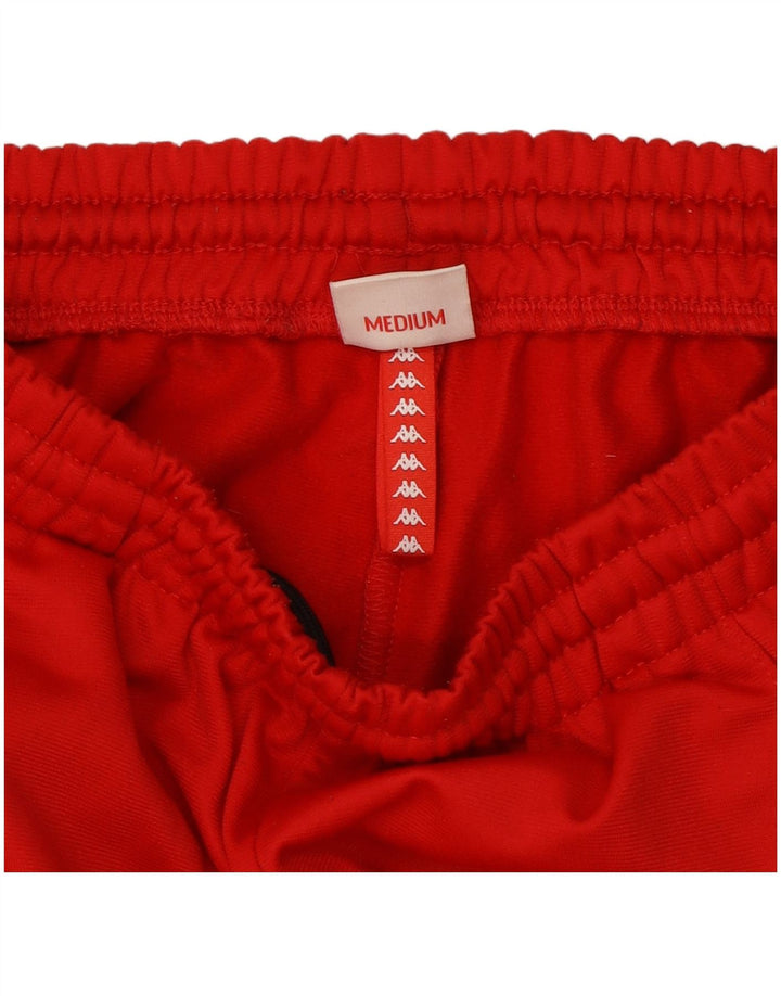 Pantaloni da tuta con grafica Kappa da uomo in poliestere color block rosso medio