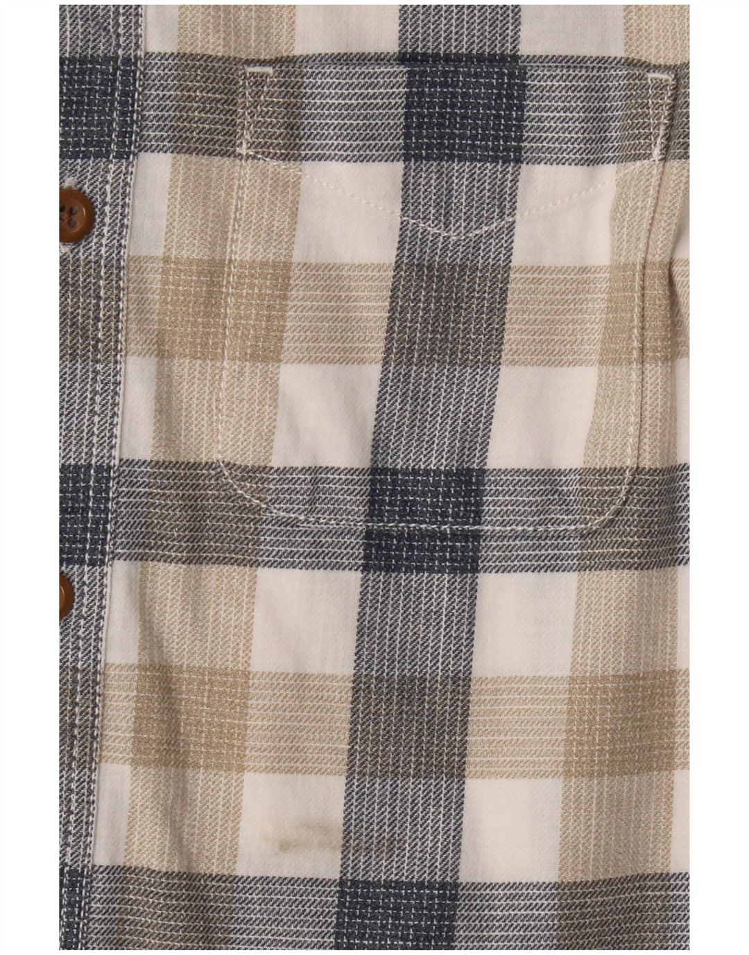 Camicia in flanella da uomo Fat Face XS in cotone a quadri beige