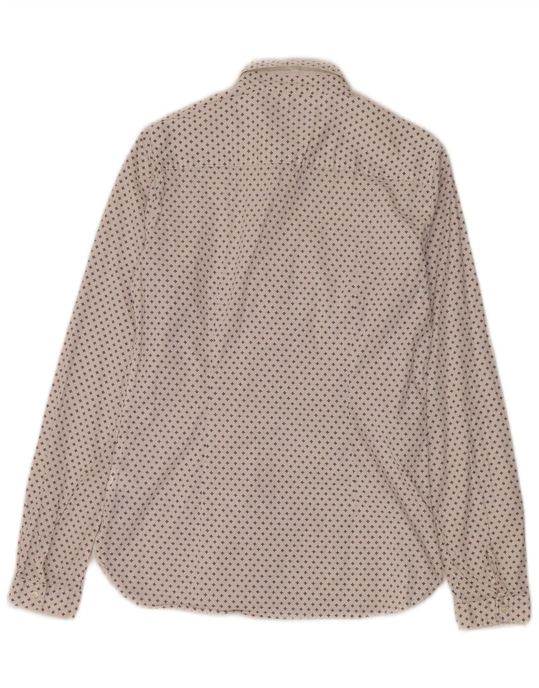 Camicia da donna aderente con motivo astratto Tommy Hilfiger US 4 Small in cotone bianco