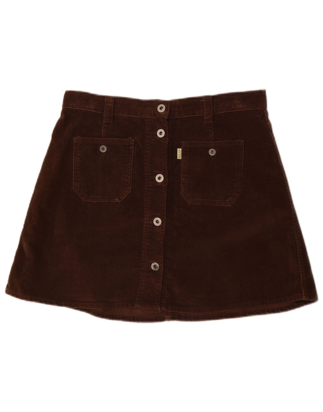 REPLAY Minigonna da donna in velluto a coste grande W32 in cotone marrone