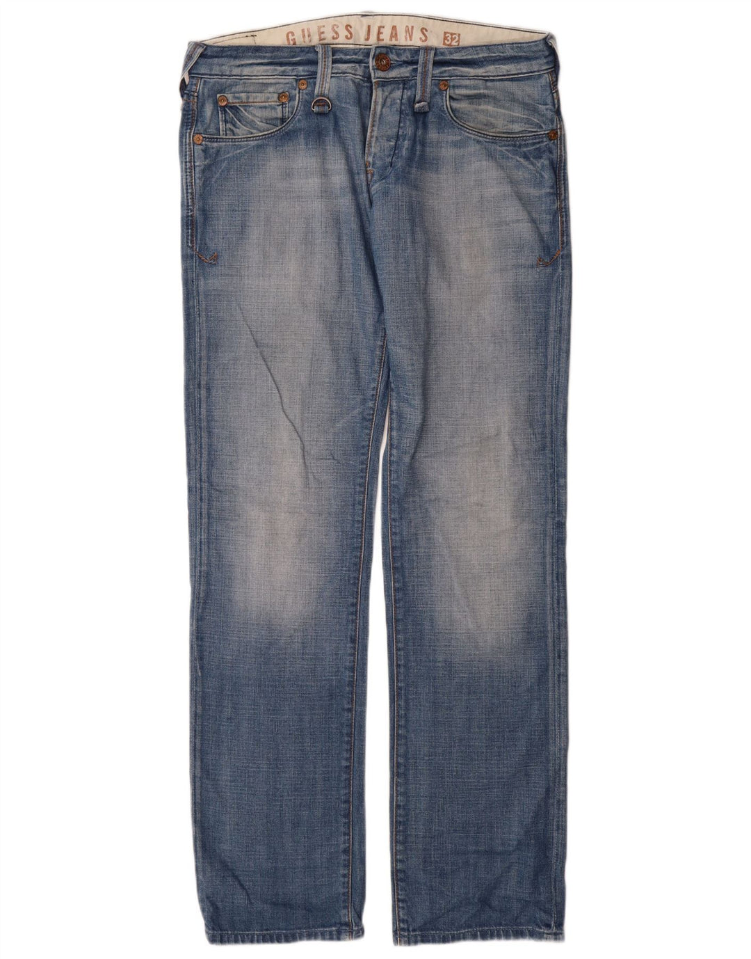 Jeans dritti da uomo Guess W32 L35 cotone blu