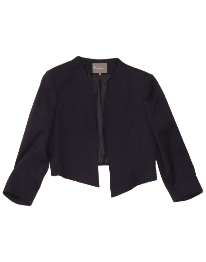 Giacca bolero aperta da donna con maniche a 3/4 Phase Eight UK 14 Large Blu Navy