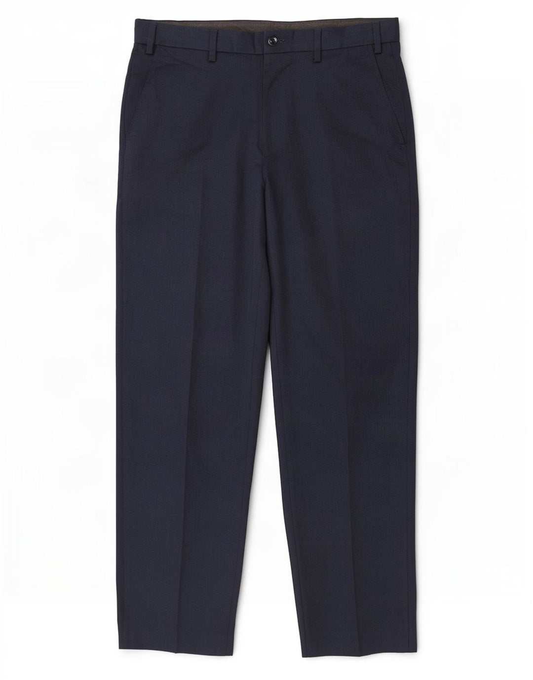 Pantaloni da abito vestibilità regolare Marks & Spencer da uomo W34 L31 poliestere blu navy