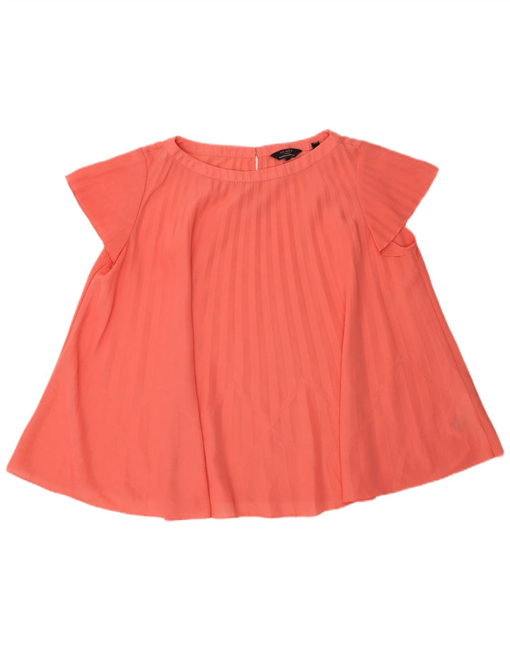 Camicetta oversize da donna Ted Baker taglia 2 piccola in poliestere a righe rosa